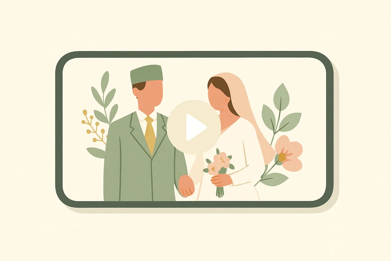 Ilustrasi cara membuat undangan video pernikahan sederhana