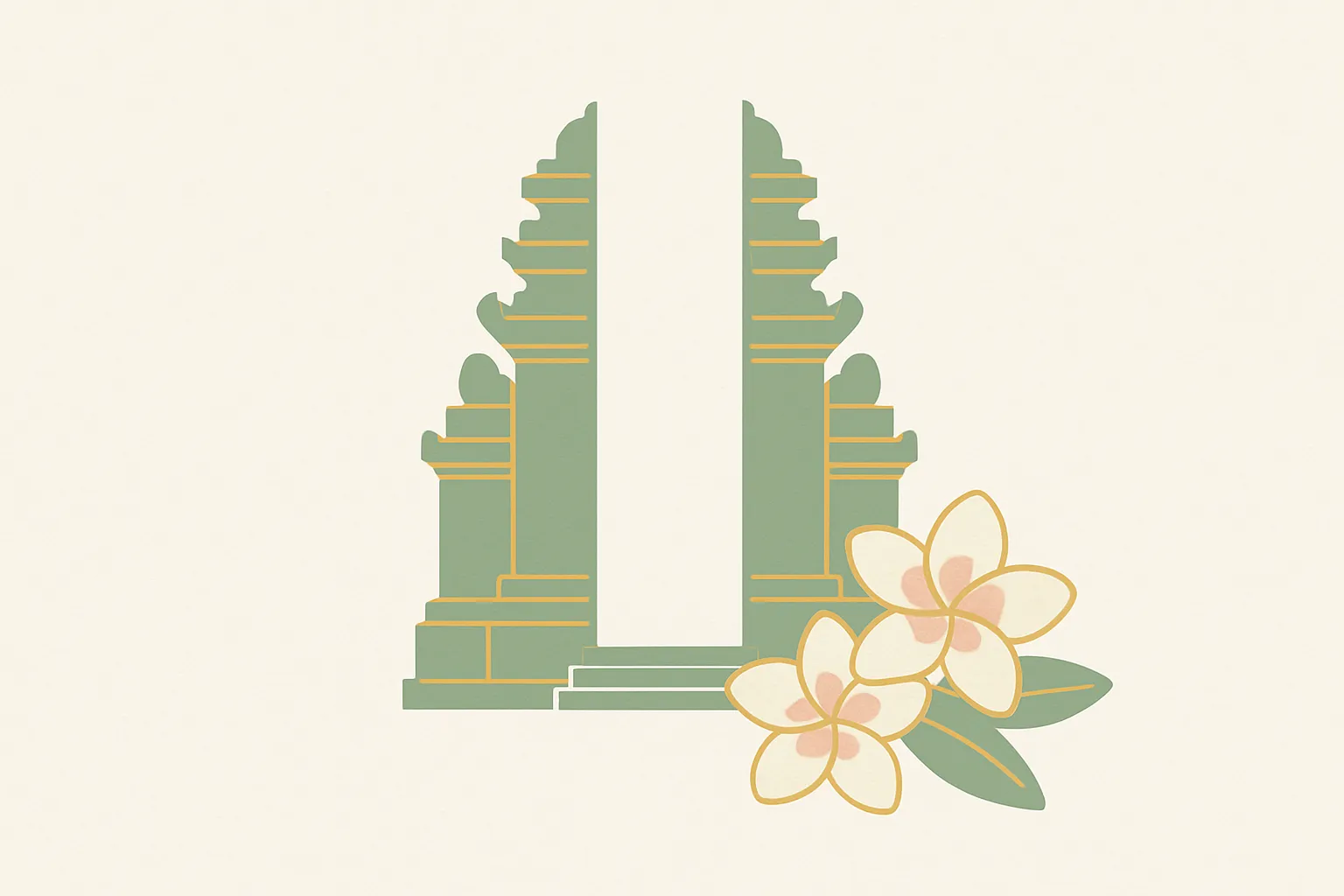 Ilustrasi tema Undangan Bali