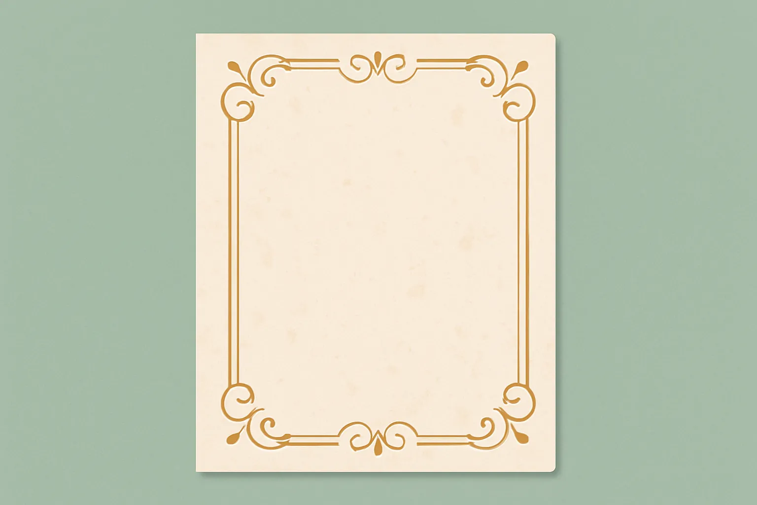 Ilustrasi undangan digital vintage bernuansa sepia klasik