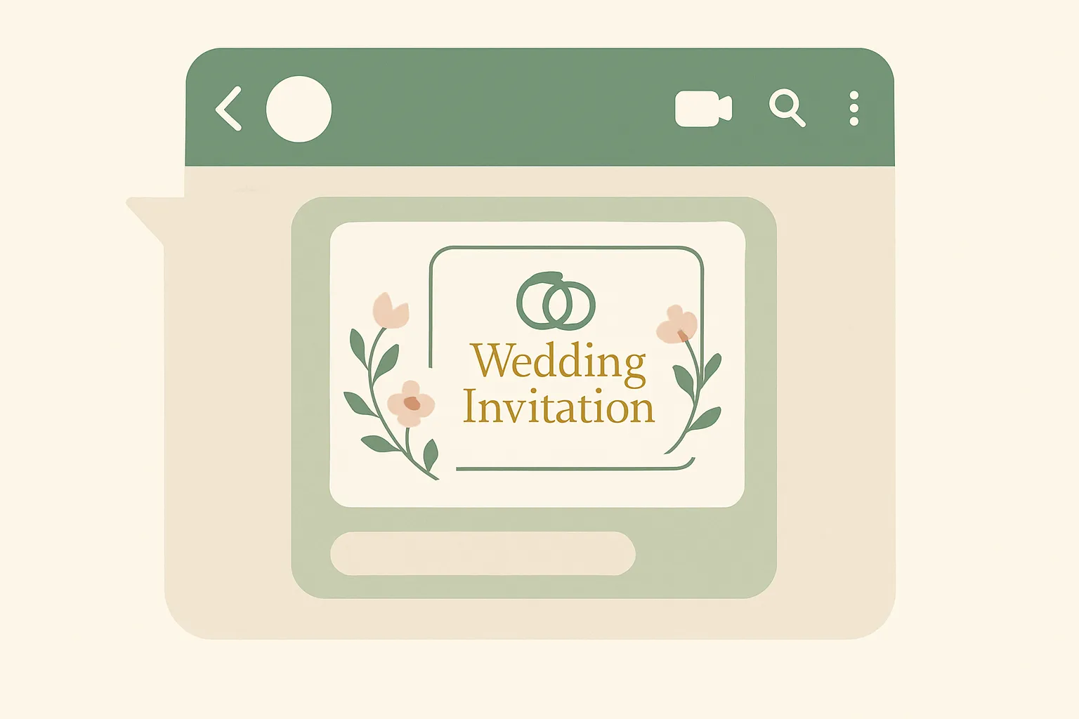 Ilustrasi undangan digital WhatsApp